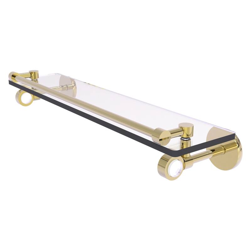 Allied Brass Clearview Collection 22 Inch Glass Shelf with Gallery Rail ...