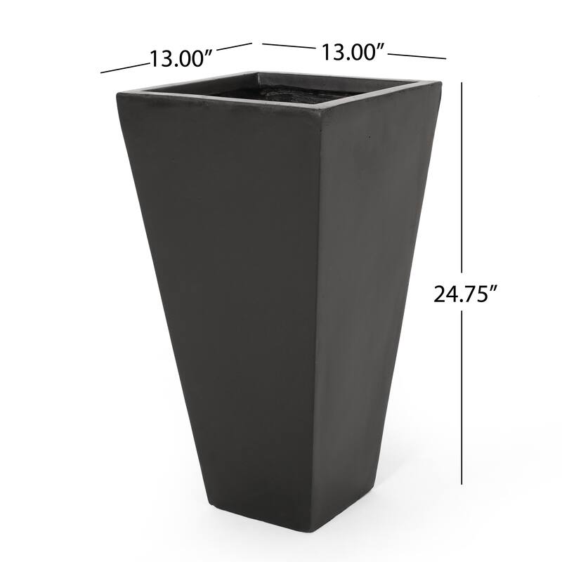 Ella Outdoor Modern Cast Stone Planter by Christopher Knight Home