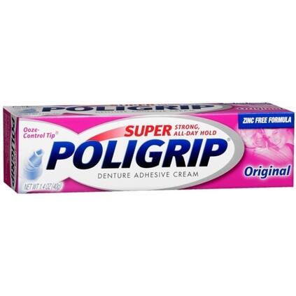Shop Super Poligrip Denture Adhesive Cream Original 1 40 Oz Overstock 11733219