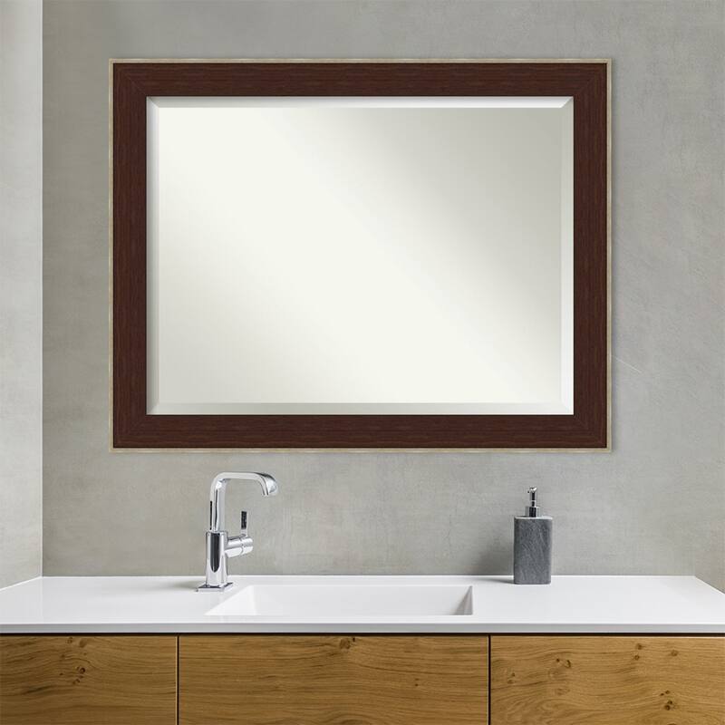 Beveled Bathroom Wall Mirror - William Frame