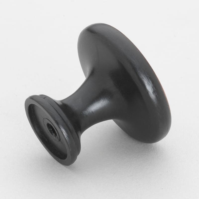 GlideRite 5-Pack 1-1/4 in. Oil Rubbed Bronze Round Ring Cabinet Knobs - Oil Rubbed Bronze