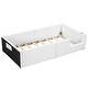 preview thumbnail 13 of 12, Twin Size Upholstered Platform Bed with Guardrail and Charging Station