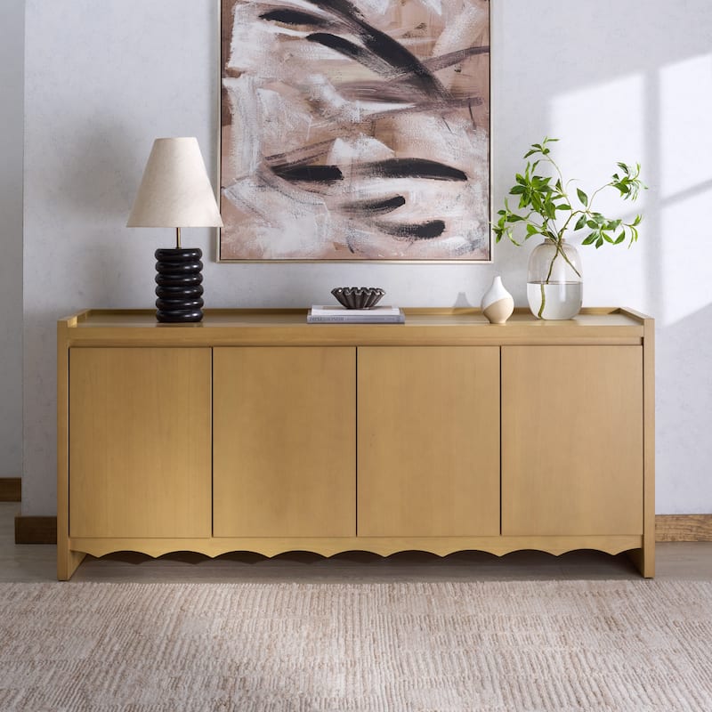 SAFAVIEH Couture Rhylee 4-Door Wood Sideboard - 71"W x 19"D x 31"H