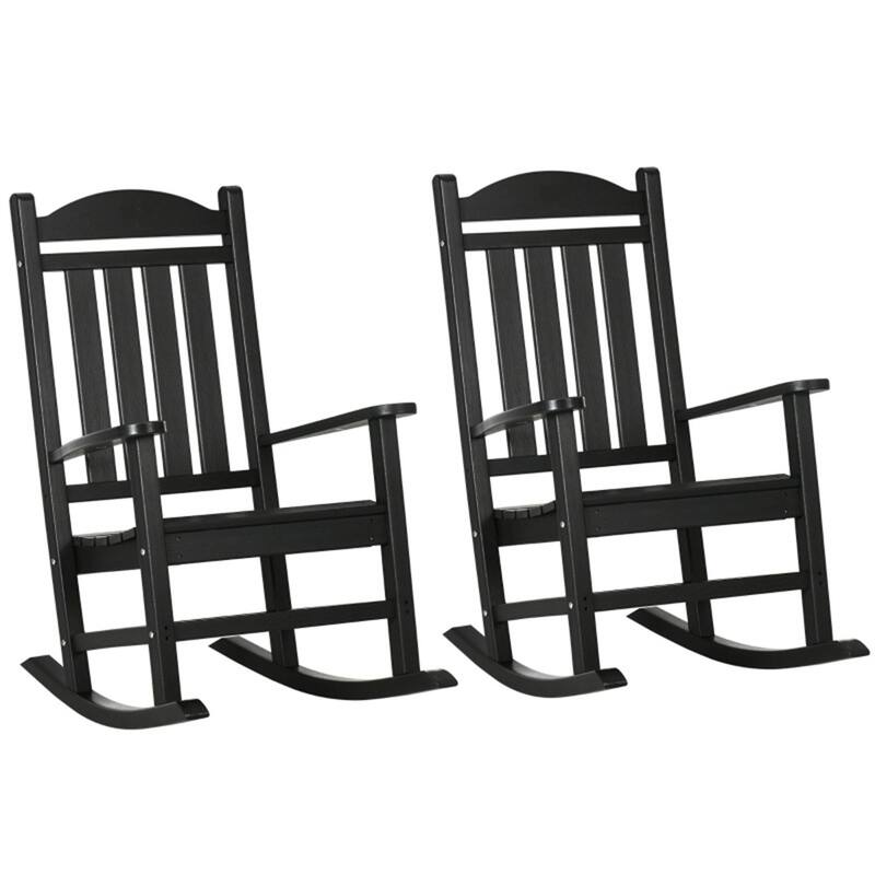 Outdoor Rocking Chair HDPE Weather Resistant Patio Garden Chair