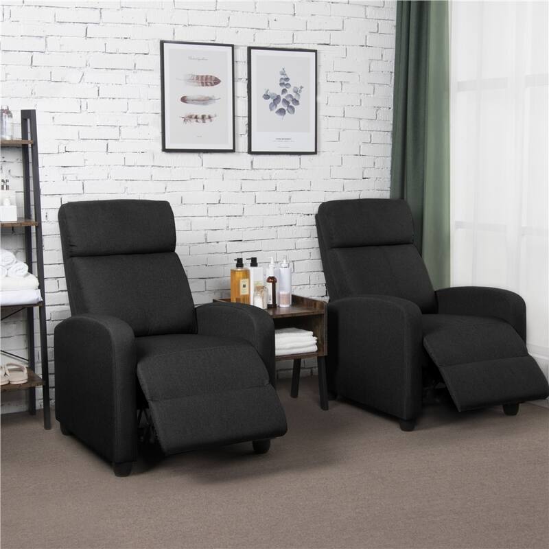 Yaheetech Modern Recliner Chair Fabric Recliner Sofa Bed Bath