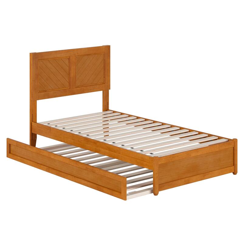 Clayton Platform Bed with Panel Footboard and Twin Trundle