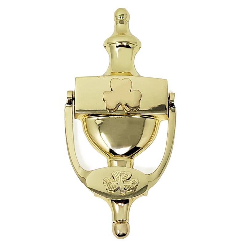 Black Brass Irish Shamrock Door Knocker