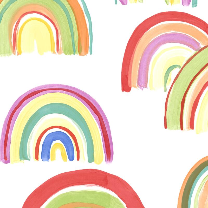 Over the Rainbow Multicolor Wallpaper