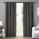 preview thumbnail 26 of 43, ATI Home Chatra Faux Silk Grommet Top Curtain Panel Pair