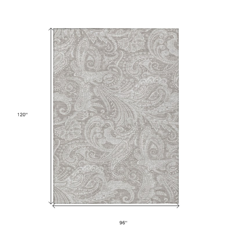 HomeRoots Paisley Transitional Rectangle Outdoor Rug