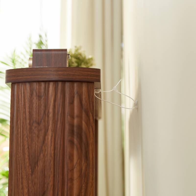 70.1" Corrugated Texture Storage Table for Entranceways