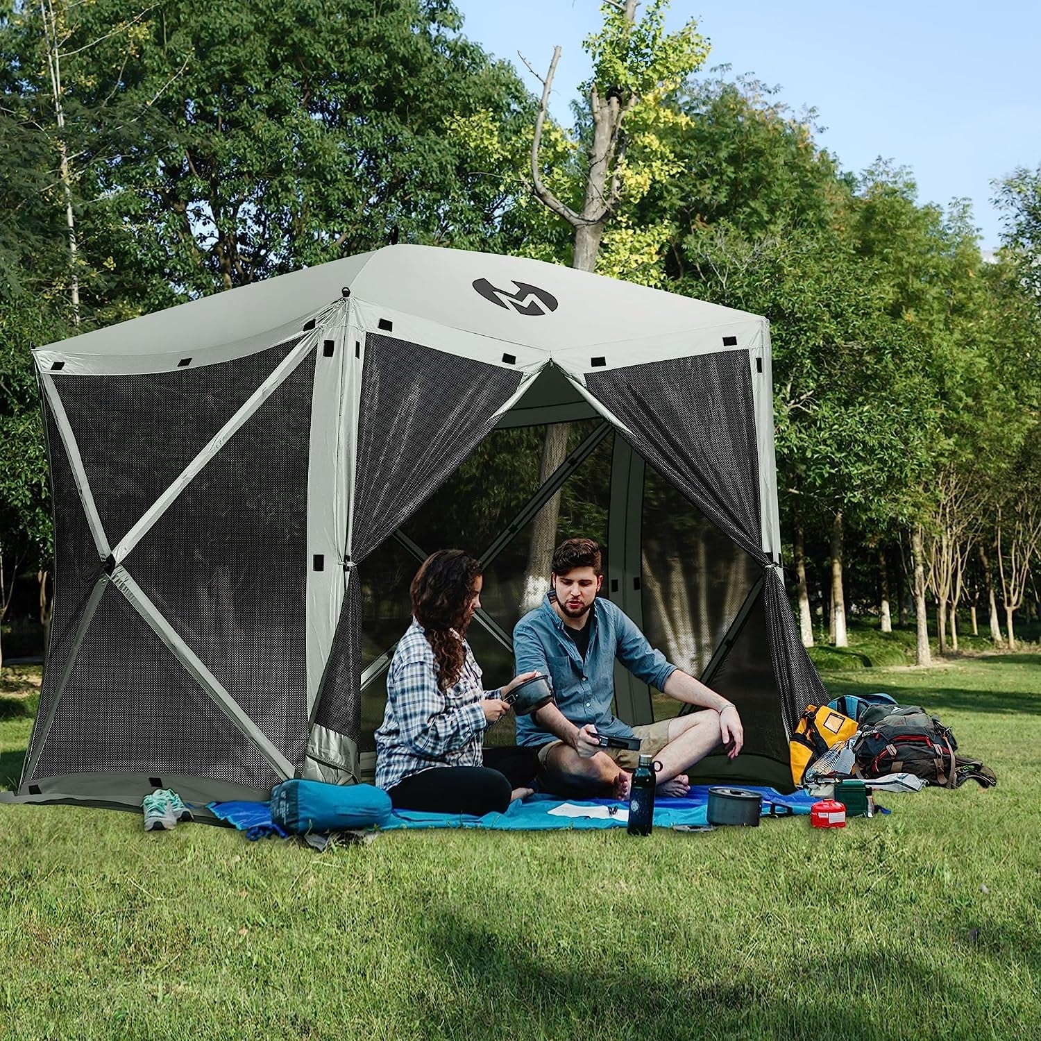 Clam screen tent with sides online