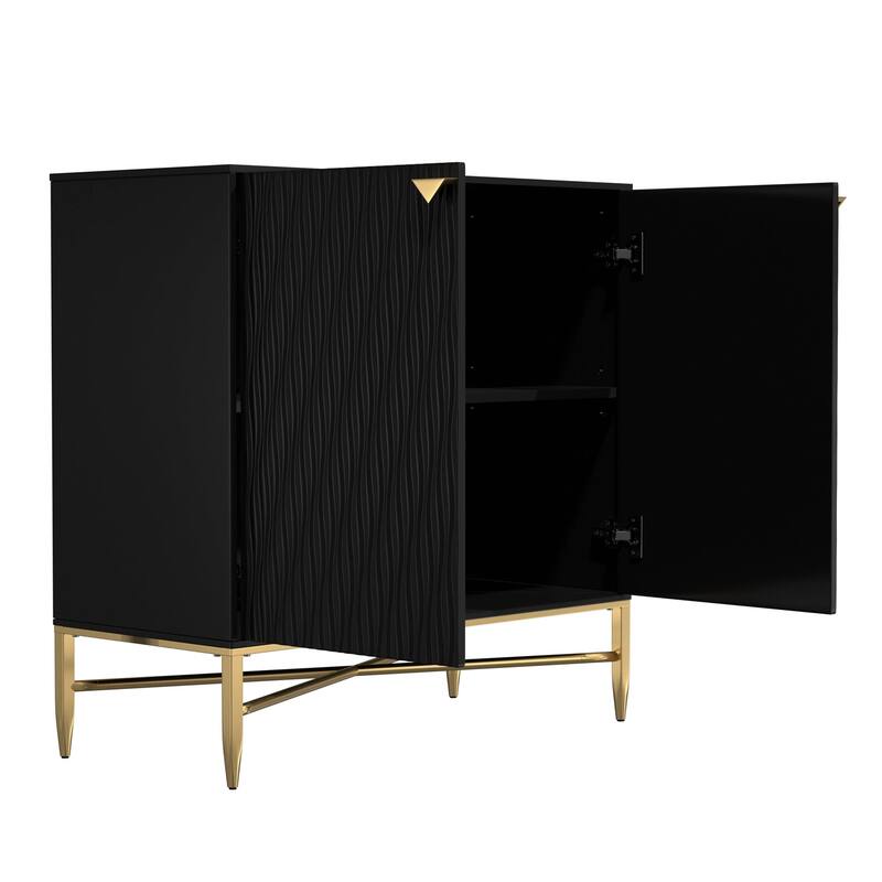 2 Door White Locker Accent Cabinet