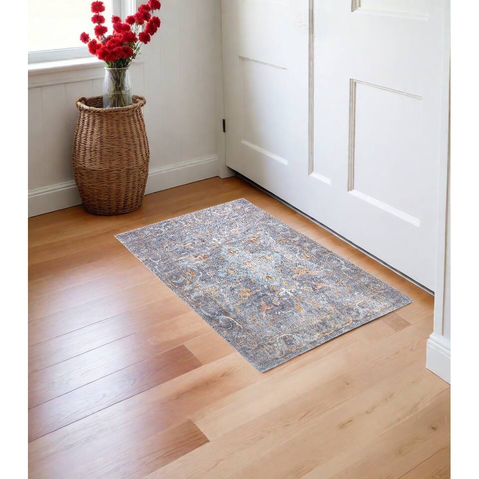 Tewok Floral Area Rug By HomeRoots - 2' x 3'