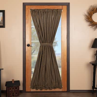 Black Check Door Panel 72x40 - Door Panel 72x40