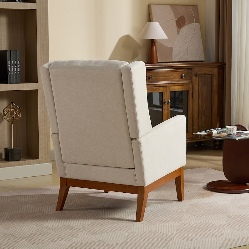 26.18" Modern Polyester Blend High Back Accent Chair