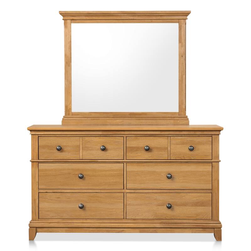 Furniture of America Wellington Farmhouse Natural Oak 4-Piece Wood Kids Bedroom Set