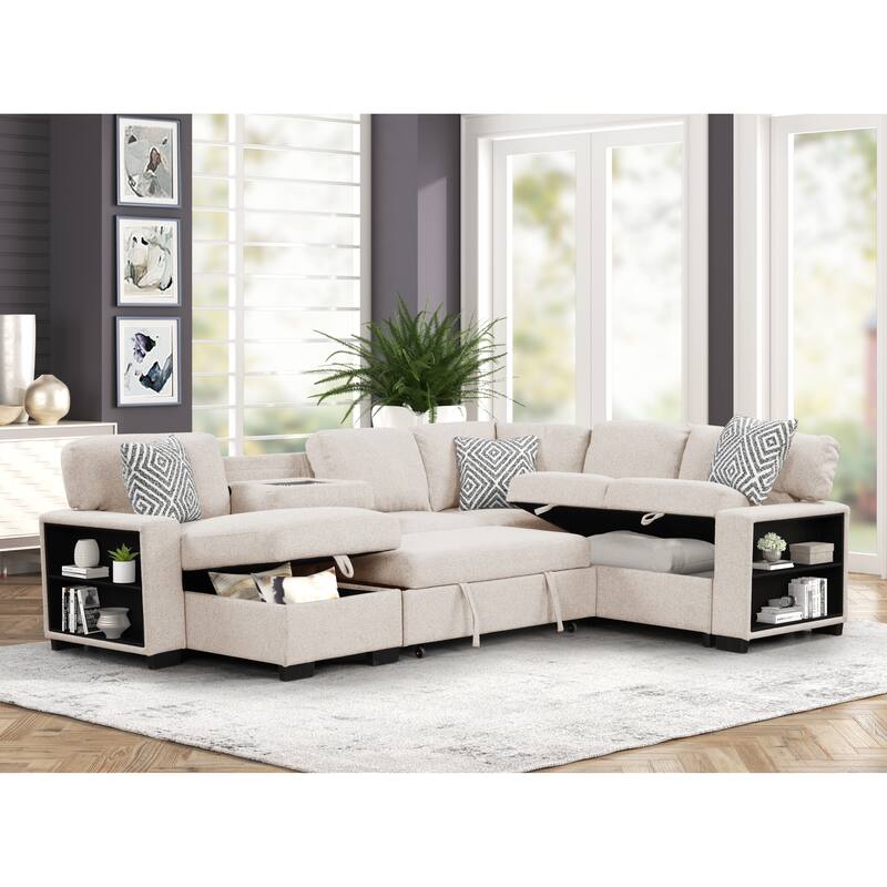 Cairo Sectional Gray / Beige
