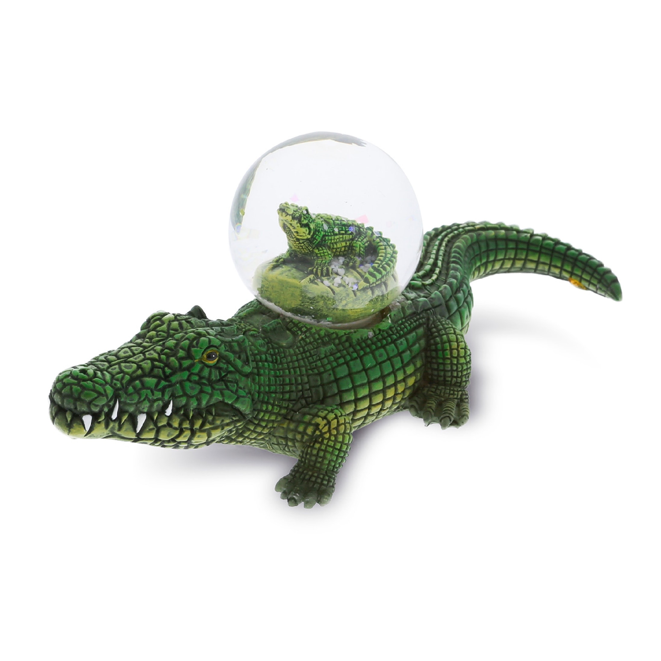 CoTa Global Alligator Snow Globe - Figurine with Sparkling Glitter - 7Lx2.5Wx2.5H inches