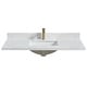 preview thumbnail 4 of 98, Malaga Composite Stone Vanity Top with White Rectangular Sink 49 in. W x 22 in. D - Grain White