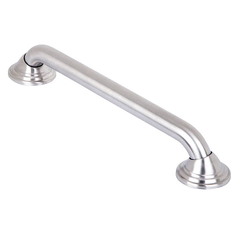 Decorative Shower Grab Bar - 16" Non-Slip Bathroom and Household Handicap Safety Bar - 16" - Brushed nickel