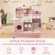 preview thumbnail 19 of 20, Honeyjoy Kids Kitchen Set Wooden Kitchen Playset with Clock, - See Details