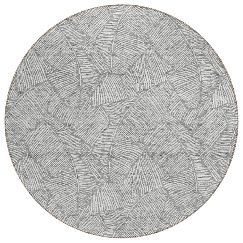 Machine Washable Indoor/ Outdoor Chantille Tropical Palm Rug