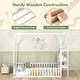 preview thumbnail 5 of 8, Gymax Twin House Floor Bed w/ Storage Shelf & Detachable Clothes