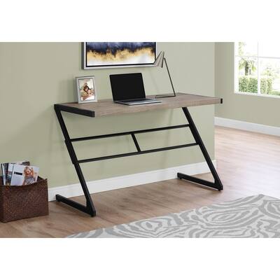 Modern Computer Desk with Z-Shaped Metal Base
