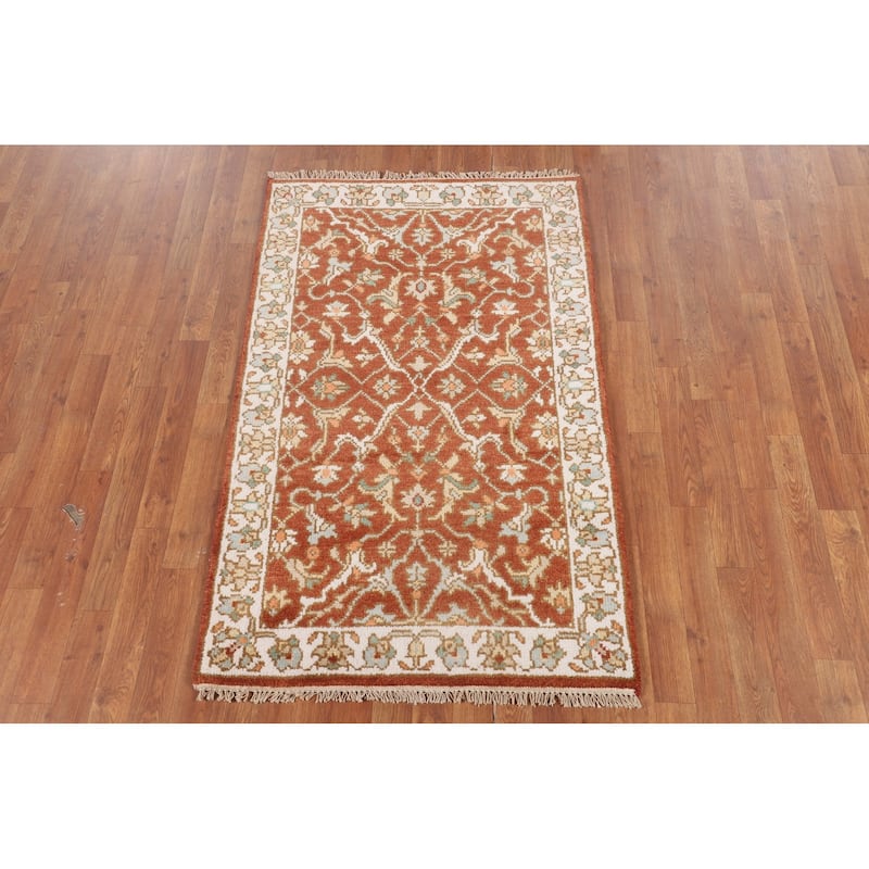 Kashan Oriental Foyer Rug Handmade Wool Carpet - 3'0"x 5'0"