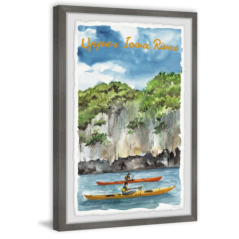'Upper Iowa River' Framed Painting Print
