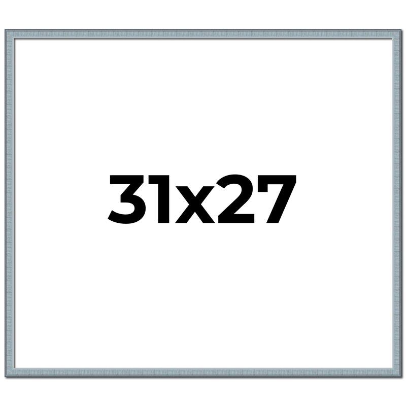 31x27 Frame Rustic Sky Blue Solid Wood Picture Frame | 0.75 Inch