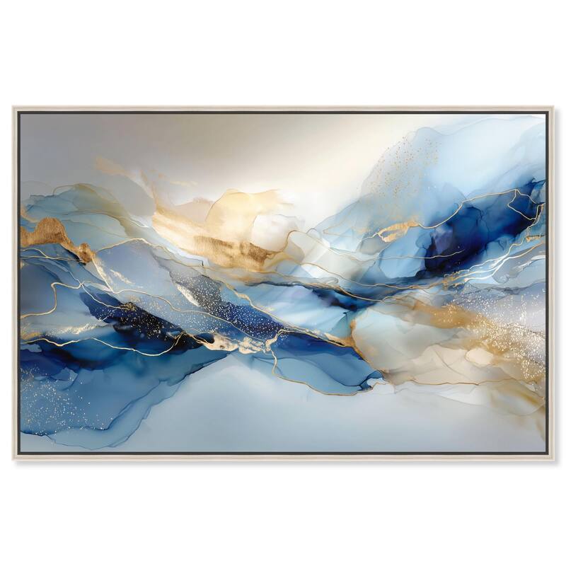 Postmodern Flow I Canvas by Art Remedy - Silver - 45" x 30"