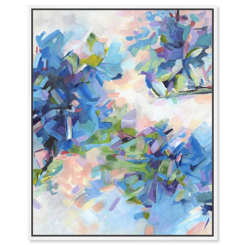 Blue Botanicals Canvas by Art Remedy - White - 36" x 45"