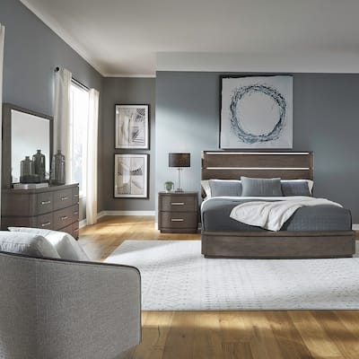 Liberty Furniture Cascade Falls Panel Bed, Dresser & Mirror, Chest, Night Stand - California King, King, Queen