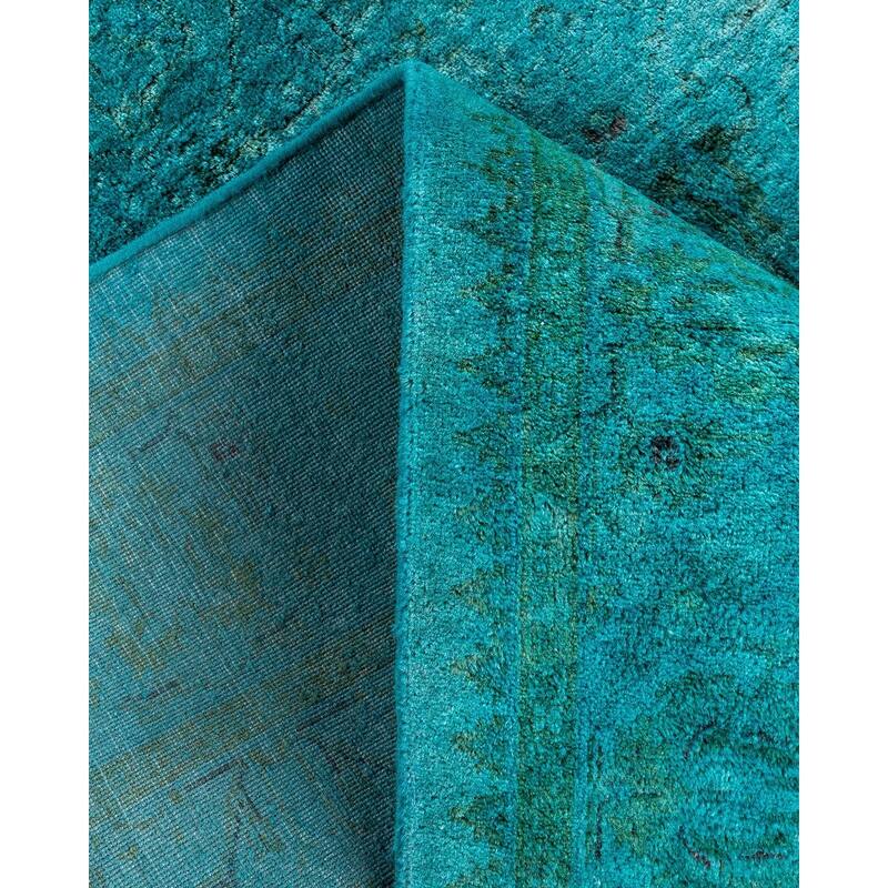 Contemporary Overdyed Wool Hand Knotted Area Rug - 3' 3" x 5' 0"