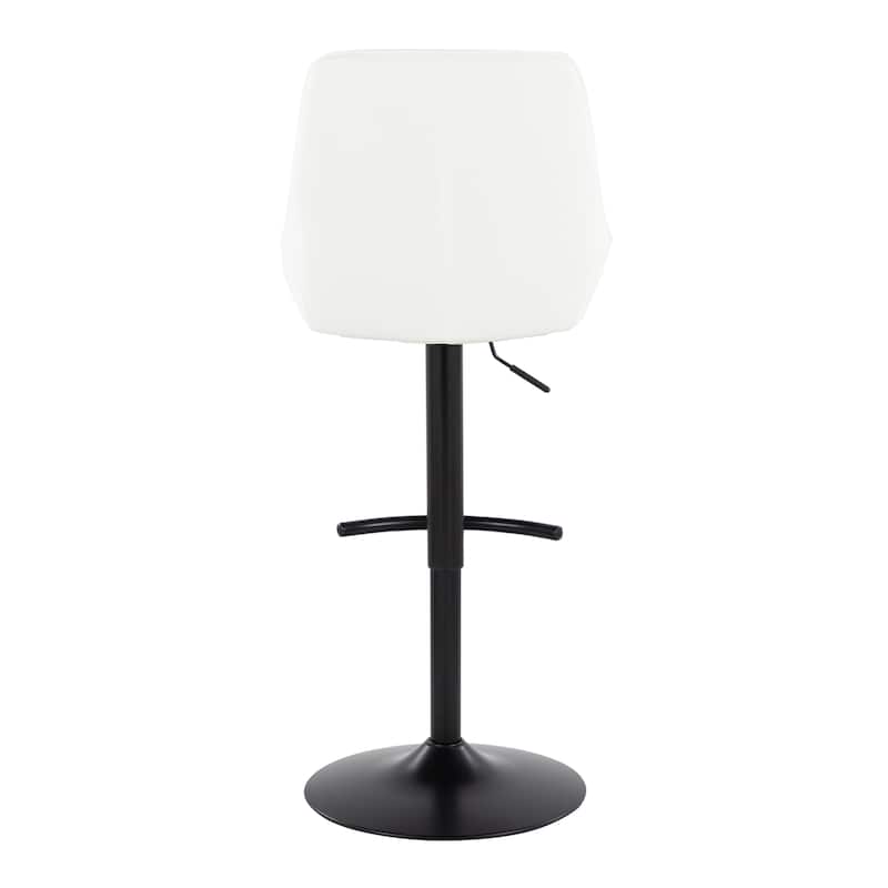 Silver Orchid Alba Adjustable Bar Stool with Rounded T Footrest (Set of 2)