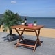 preview thumbnail 5 of 12, SAFAVIEH Outdoor Living Kresler Folding Table - 35"W x 35"D x 30"H