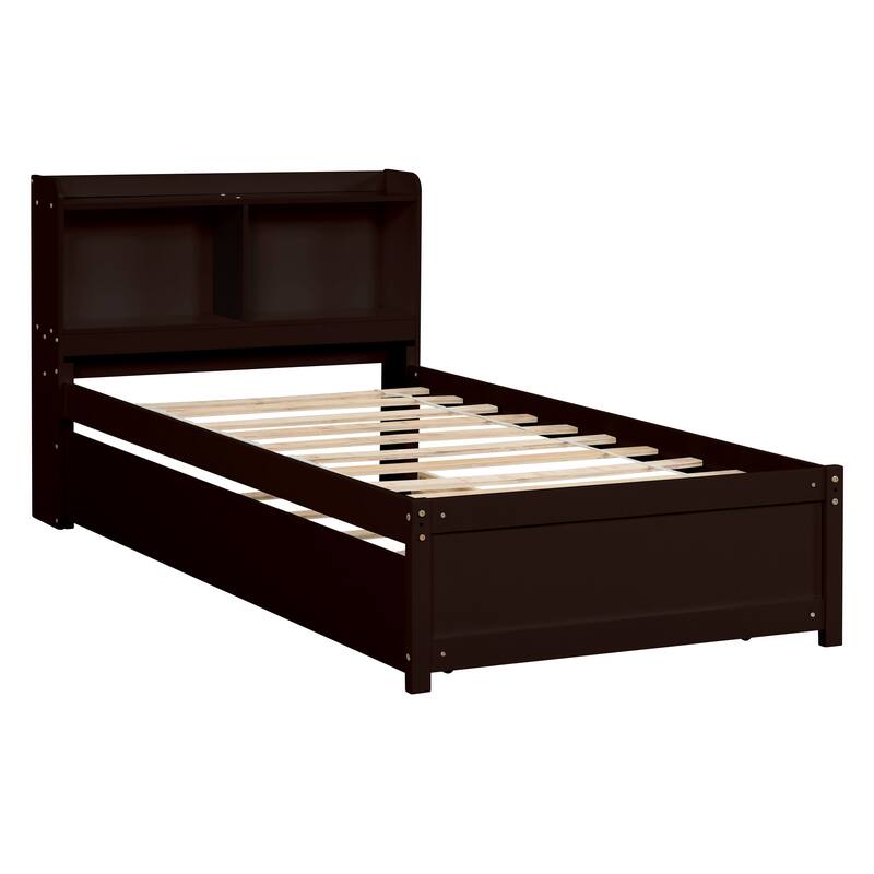 win Bed with Trundle and Bookcase