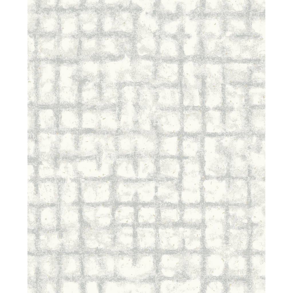 Scott Living Shea Light Grey Distressed Geometric Wallpaper