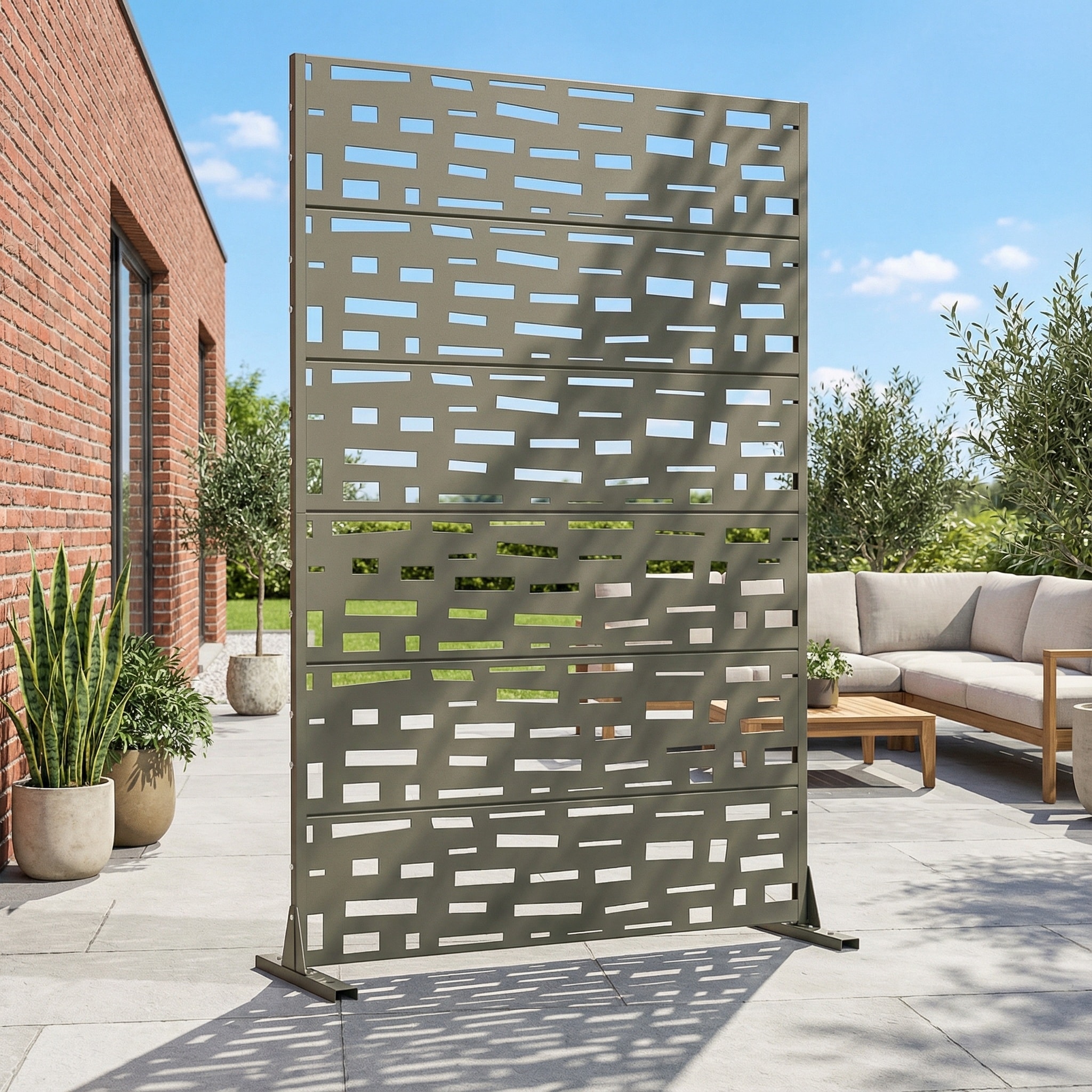 Outdoor Privacy Screen Metal Privacy Screen Panel Free Standing