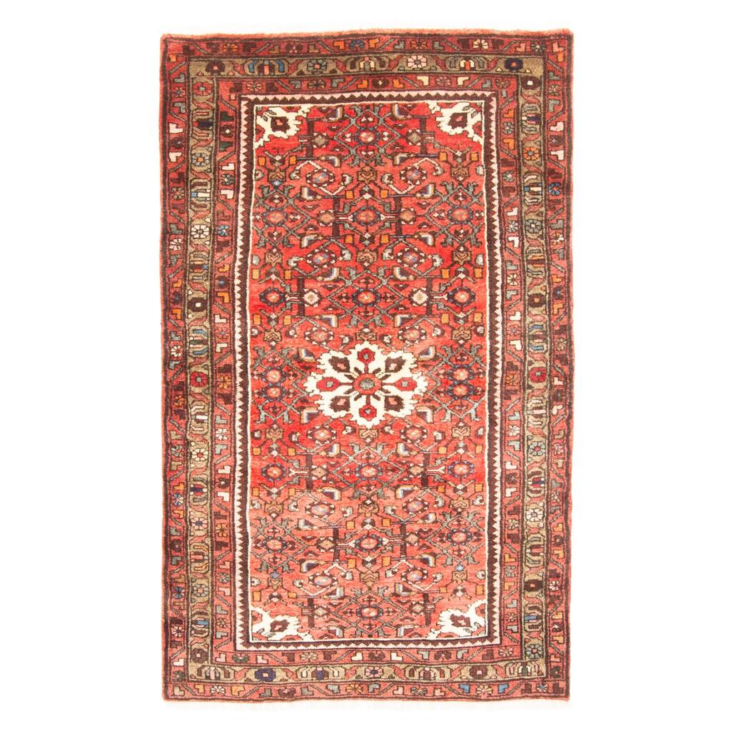 ECARPETGALLERY Hand-knotted Andelz Red Wool Rug - 3'3 x 5'7