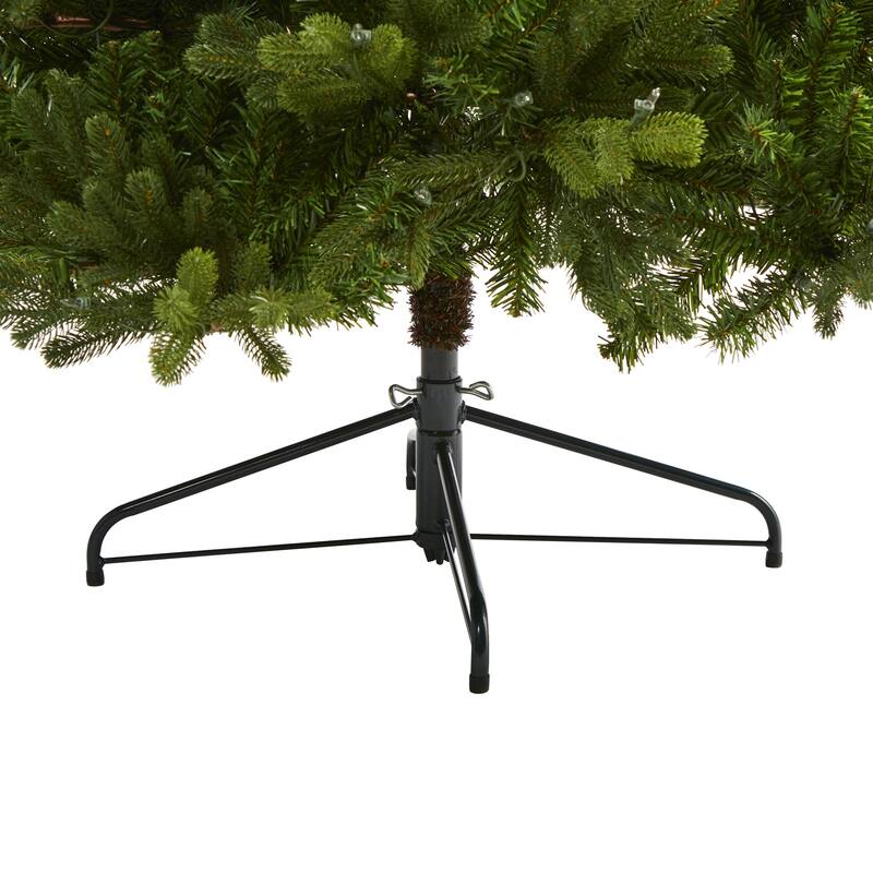 7.5ft. Fir Artificial Christmas Tree with 600 Clear Lights & 1610 Branches - Majestic Seasonal Holiday X-Mas Centerpiece
