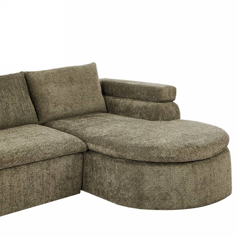Christopher Knight Home - Compressed Modern L-Shape Upholstered Modular Sectional Sofa