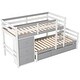 preview thumbnail 9 of 28, Twin over Twin Loft Bunk Bed with 6-Drawers and Ladder, Space-Saving Design in Grey for Kids' Rooms