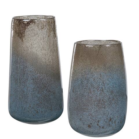 Uttermost Ione Seeded Glass Vases (Set of 2)