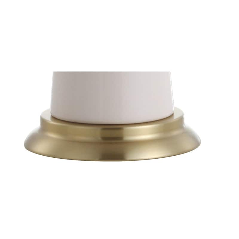 Gracie 29" Ceramic Column LED Table Lamp, Cream by JONATHAN Y