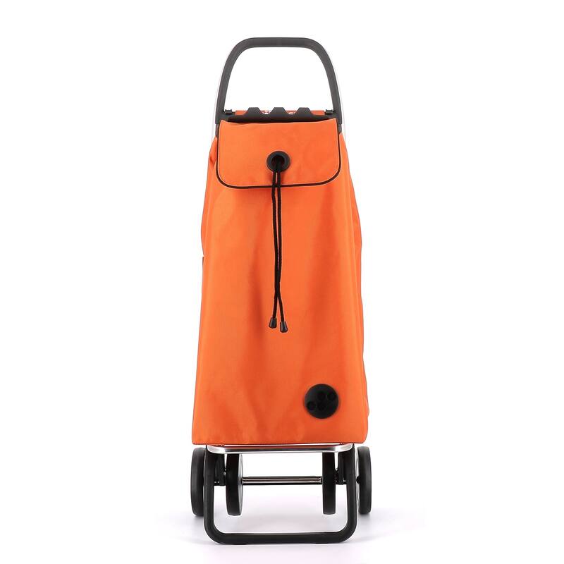 Rolser I-Max MF 4 Wheel Foldable Shopping Trolley - 15.35 in. W x 41.34 in. H x 12.6 in. D - Naranja