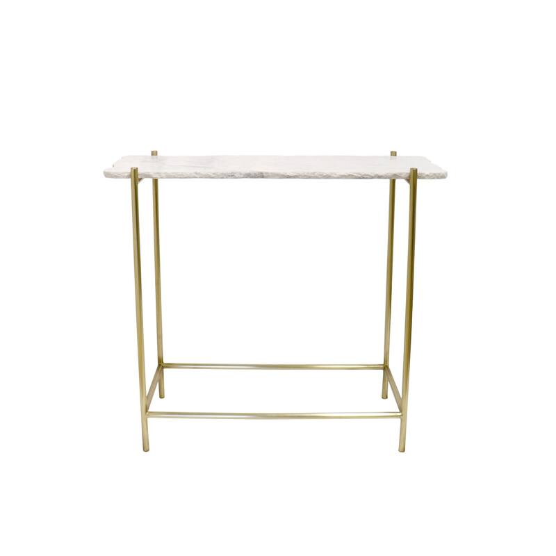 Pasargad Home Vasto Marble & Stainless Steel Console Table