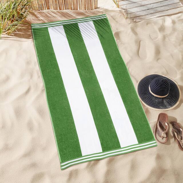 Miranda Haus Winslow Oversized Cabana Stripe 2 Piece Beach Towel